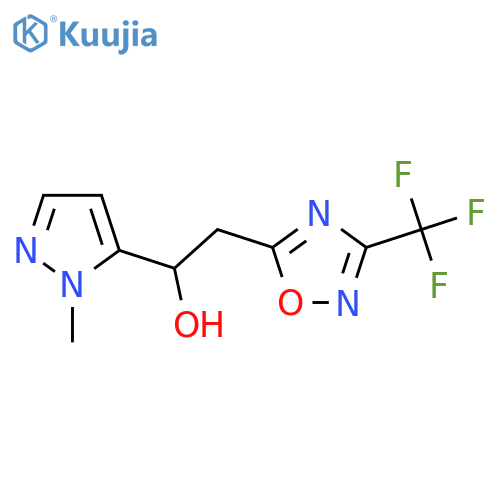 1-(1-methyl-1H-pyrazol-5-yl)-2-3-(trifluoromethyl)-1,2,4-oxadiazol-5-ylethan-1-ol structure