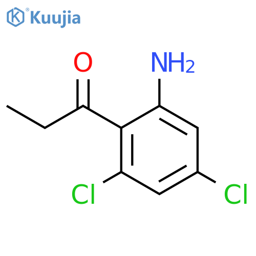 1-Propanone, 1-(2-amino-4,6-dichlorophenyl)- structure