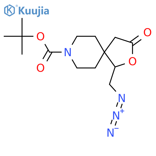 Tert-butyl 1-(azidomethyl)-3-oxo-2-oxa-8-azaspiro[4.5]decane-8-carboxylate structure