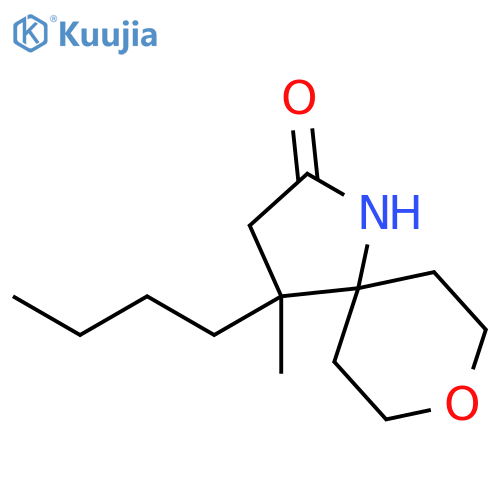 8-Oxa-1-azaspiro[4.5]decan-2-one, 4-butyl-4-methyl- structure