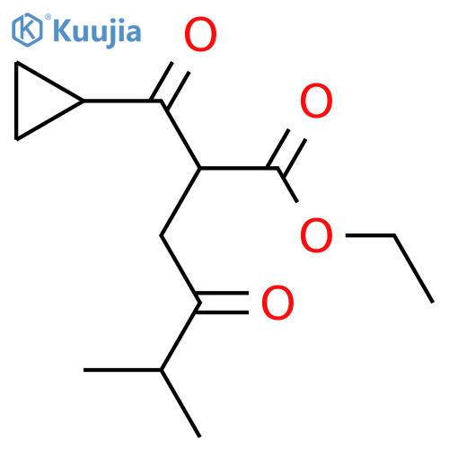 ethyl 2-cyclopropanecarbonyl-5-methyl-4-oxohexanoate structure