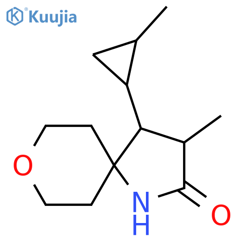 3-Methyl-4-(2-methylcyclopropyl)-8-oxa-1-azaspiro[4.5]decan-2-one structure