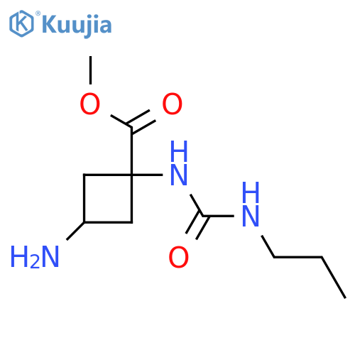 Methyl 3-amino-1-[(propylcarbamoyl)amino]cyclobutane-1-carboxylate structure