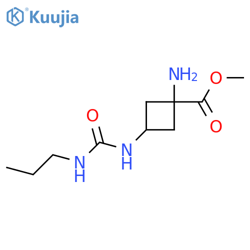 Methyl 1-amino-3-[(propylcarbamoyl)amino]cyclobutane-1-carboxylate structure