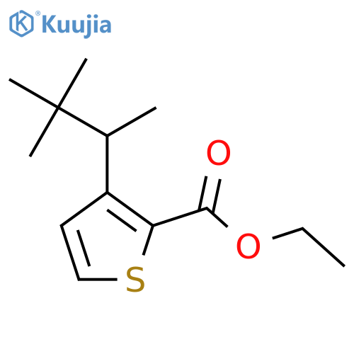 Ethyl 3-(3,3-dimethylbutan-2-yl)thiophene-2-carboxylate structure