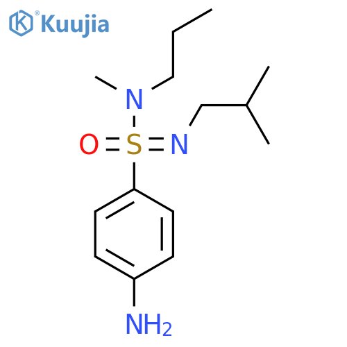 4-amino-N-methyl-N-(2-methylpropyl)-N-propylbenzene-1-sulfonoimidamide structure