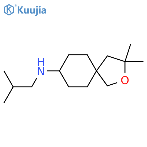 3,3-dimethyl-N-(2-methylpropyl)-2-oxaspiro4.5decan-8-amine structure