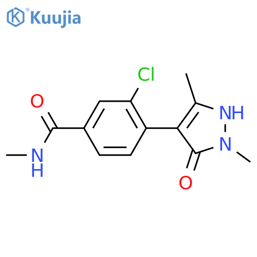 3-chloro-4-(5-hydroxy-1,3-dimethyl-1H-pyrazol-4-yl)-N-methylbenzamide structure