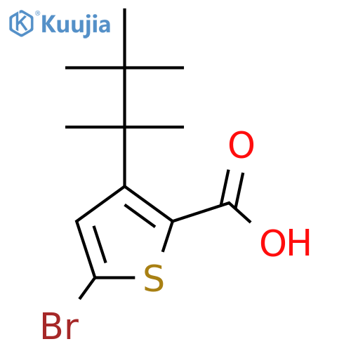 5-Bromo-3-(2,3,3-trimethylbutan-2-yl)thiophene-2-carboxylic acid structure