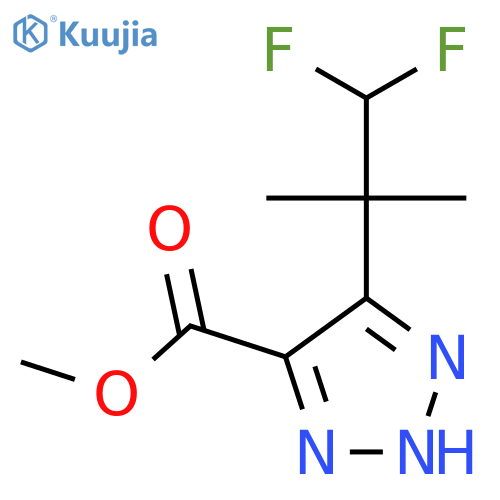1H-1,2,3-Triazole-5-carboxylic acid, 4-(2,2-difluoro-1,1-dimethylethyl)-, methyl ester structure