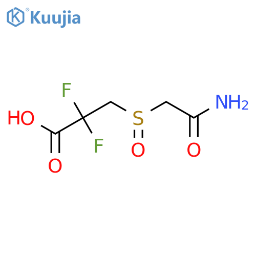 Propanoic acid, 3-[(2-amino-2-oxoethyl)sulfinyl]-2,2-difluoro- structure
