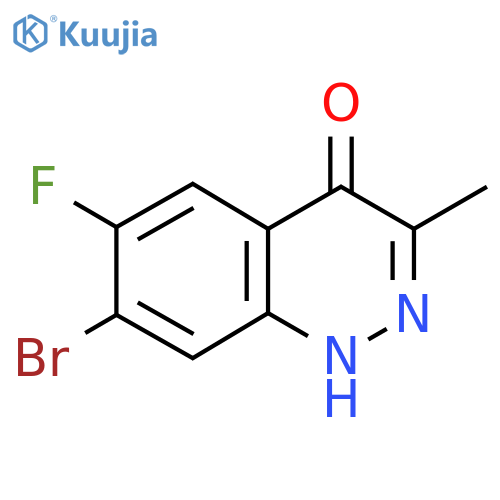 7-bromo-6-fluoro-3-methyl-1H-cinnolin-4-one structure