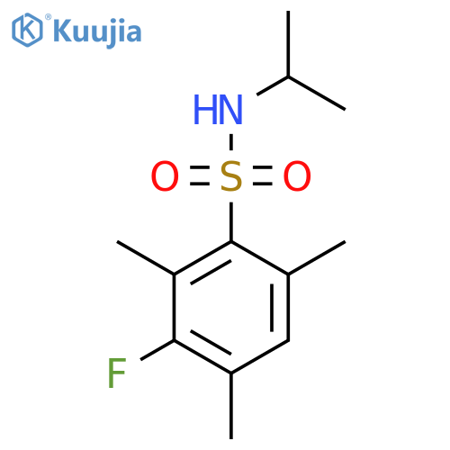 3-fluoro-2,4,6-trimethyl-N-(propan-2-yl)benzene-1-sulfonamide structure