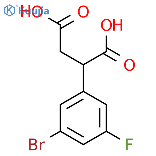 2-(3-Bromo-5-fluorophenyl)butanedioic acid structure