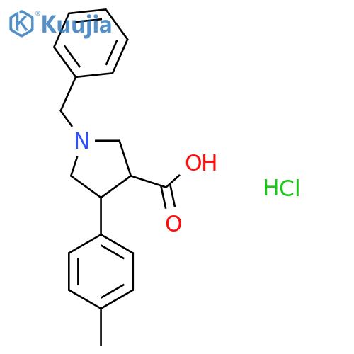 1-benzyl-4-(4-methylphenyl)pyrrolidine-3-carboxylic acid hydrochloride, trans structure