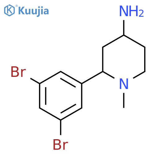 2-(3,5-Dibromophenyl)-1-methylpiperidin-4-amine structure