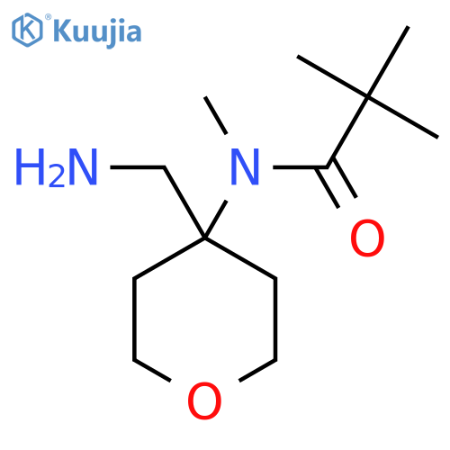 N-[4-(aminomethyl)oxan-4-yl]-N,2,2-trimethylpropanamide structure