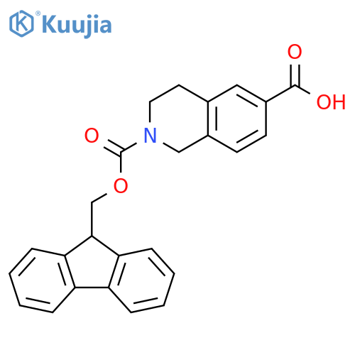 2-{[(9H-fluoren-9-yl)methoxy]carbonyl}-1,2,3,4-tetrahydroisoquinoline-6-carboxylic acid structure