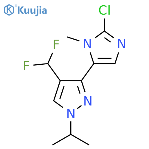 3-(2-chloro-1-methyl-1H-imidazol-5-yl)-4-(difluoromethyl)-1-(propan-2-yl)-1H-pyrazole structure