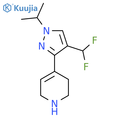 4-4-(difluoromethyl)-1-(propan-2-yl)-1H-pyrazol-3-yl-1,2,3,6-tetrahydropyridine structure
