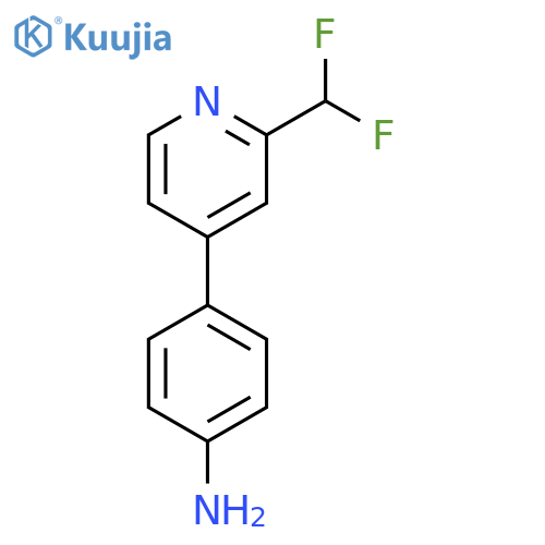 4-2-(difluoromethyl)pyridin-4-ylaniline structure