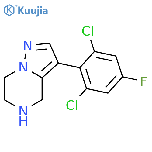 3-(2,6-dichloro-4-fluorophenyl)-4H,5H,6H,7H-pyrazolo[1,5-a]pyrazine structure