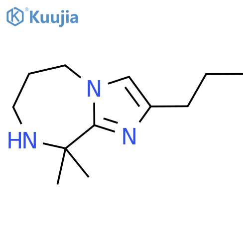 9,9-dimethyl-2-propyl-5H,6H,7H,8H,9H-imidazo[1,2-a][1,4]diazepine structure