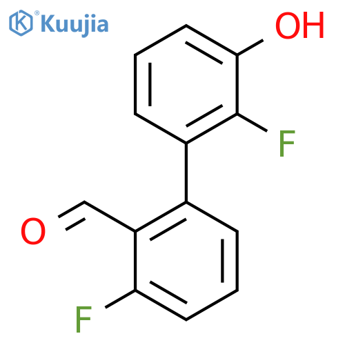 2-Fluoro-6-(2-fluoro-3-hydroxyphenyl)benzaldehyde structure