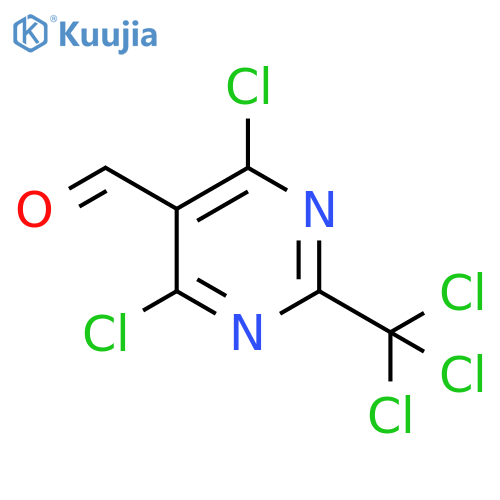 5-Pyrimidinecarboxaldehyde, 4,6-dichloro-2-(trichloromethyl)- structure