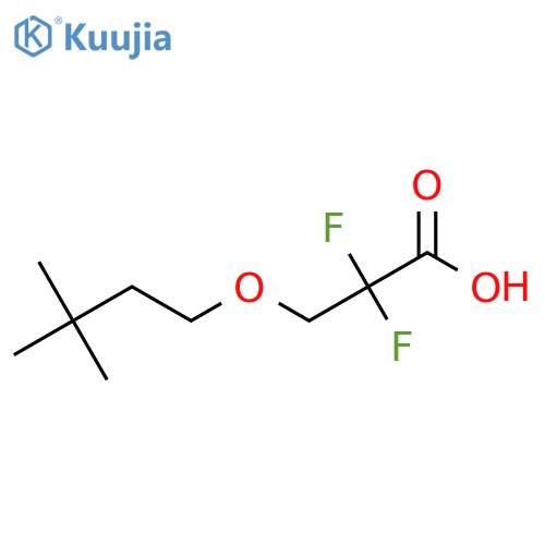 3-(3,3-Dimethylbutoxy)-2,2-difluoropropanoic acid structure