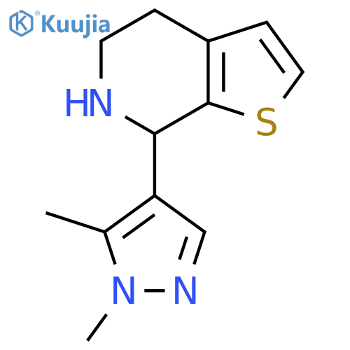 1,5-dimethyl-4-{4H,5H,6H,7H-thieno2,3-cpyridin-7-yl}-1H-pyrazole structure