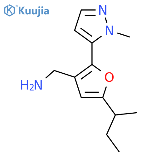 5-(butan-2-yl)-2-(1-methyl-1H-pyrazol-5-yl)furan-3-ylmethanamine structure
