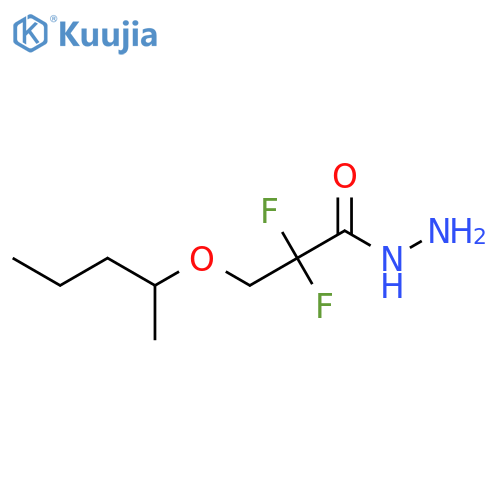2,2-Difluoro-3-(pentan-2-yloxy)propanehydrazide structure