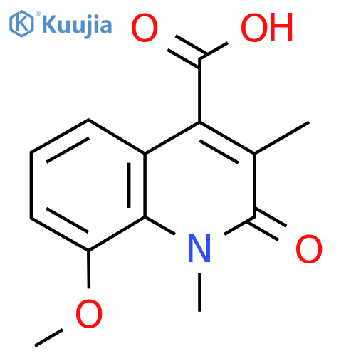 8-methoxy-1,3-dimethyl-2-oxo-1,2-dihydroquinoline-4-carboxylic acid structure