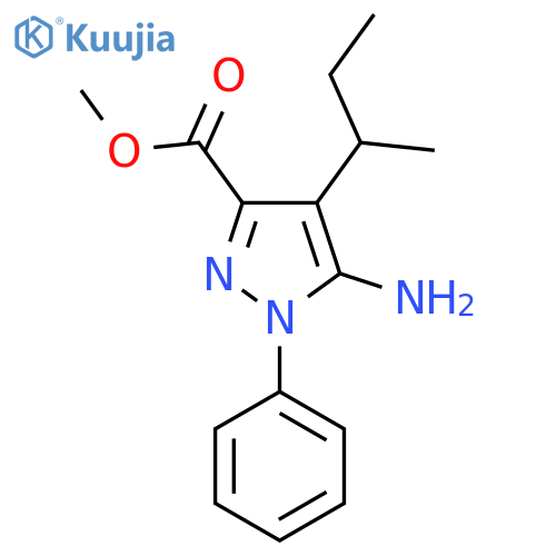 methyl 5-amino-4-(butan-2-yl)-1-phenyl-1H-pyrazole-3-carboxylate structure