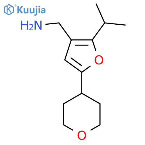 [5-(Oxan-4-yl)-2-(propan-2-yl)furan-3-yl]methanamine structure