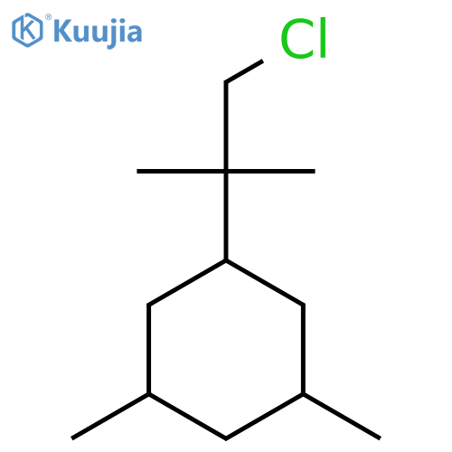 1-(1-chloro-2-methylpropan-2-yl)-3,5-dimethylcyclohexane structure