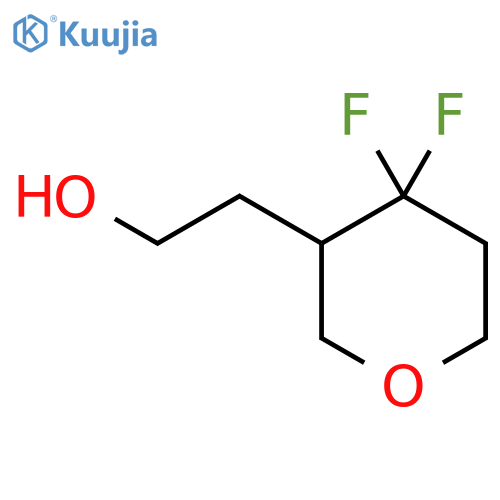 2-(4,4-Difluorooxan-3-yl)ethan-1-ol structure