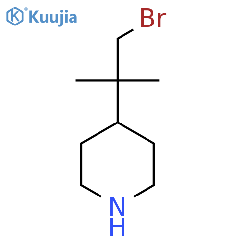 4-(1-bromo-2-methylpropan-2-yl)piperidine structure