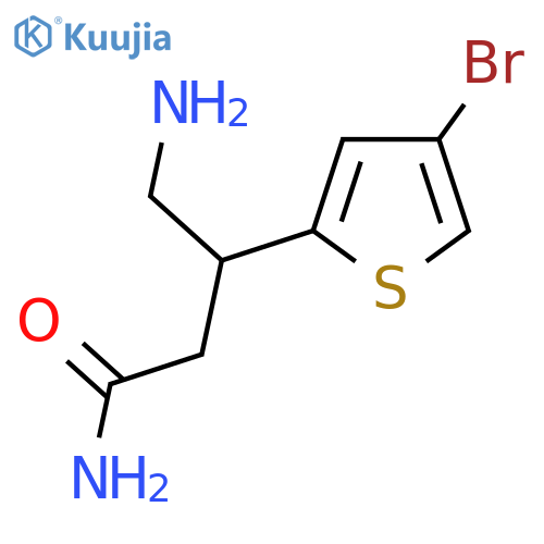 4-Amino-3-(4-bromothiophen-2-yl)butanamide structure