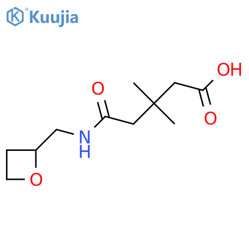3,3-dimethyl-4-{(oxetan-2-yl)methylcarbamoyl}butanoic acid structure