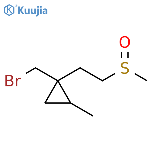 Cyclopropane, 1-(bromomethyl)-2-methyl-1-[2-(methylsulfinyl)ethyl]- structure