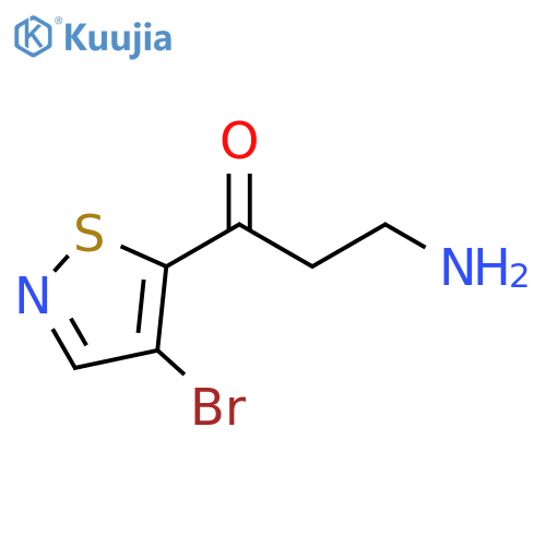1-Propanone, 3-amino-1-(4-bromo-5-isothiazolyl)- structure