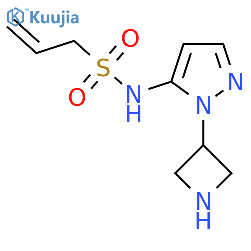 N-1-(azetidin-3-yl)-1H-pyrazol-5-ylprop-2-ene-1-sulfonamide structure