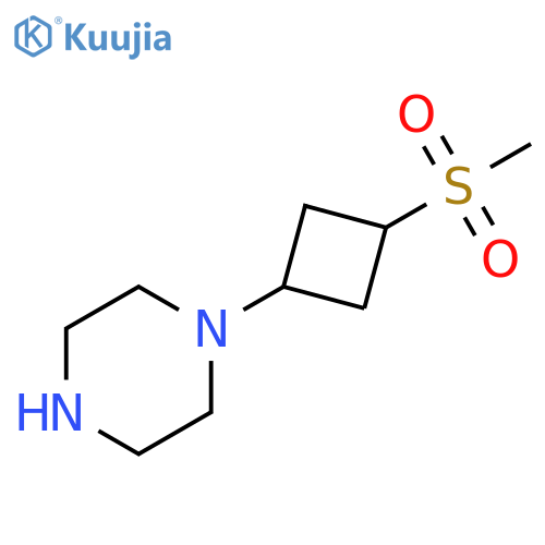 Piperazine, 1-[3-(methylsulfonyl)cyclobutyl]- structure