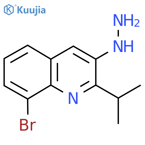 8-Bromo-3-hydrazinyl-2-(propan-2-yl)quinoline structure