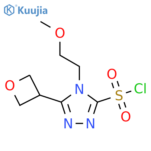 4-(2-methoxyethyl)-5-(oxetan-3-yl)-4H-1,2,4-triazole-3-sulfonyl chloride structure