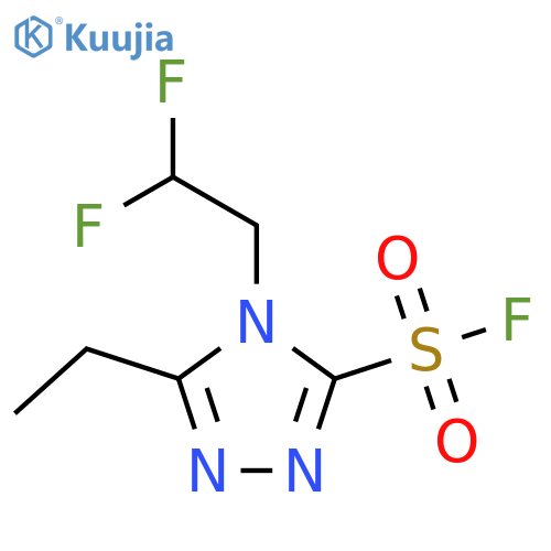 4-(2,2-difluoroethyl)-5-ethyl-4H-1,2,4-triazole-3-sulfonyl fluoride structure