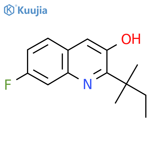 7-Fluoro-2-(2-methylbutan-2-yl)quinolin-3-ol structure
