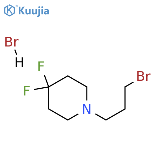 1-(3-bromopropyl)-4,4-difluoropiperidine hydrobromide structure
